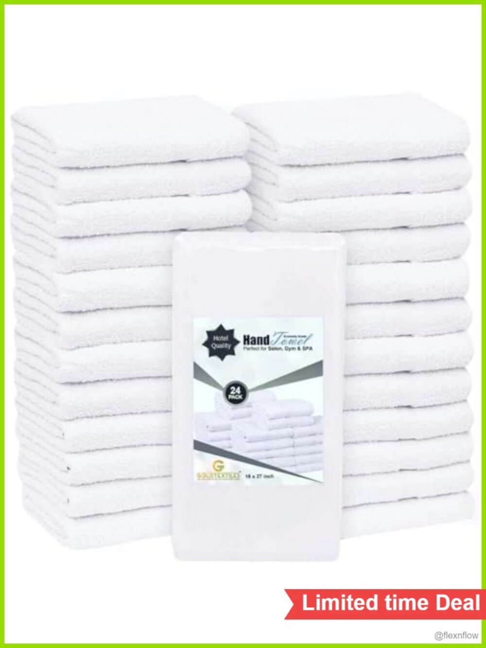 24 Pack Cotton Blend Hand Towels 16x27 Absorbent Salon Gym Hotel Kitchen